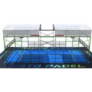 Падел корт с электро-раздвижной крышей